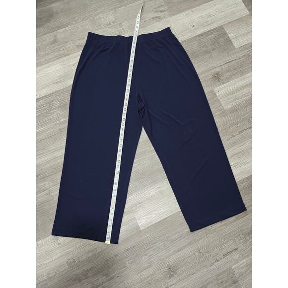 Simonton Says Designed by George Blue Elastic Waist Polyester Dress Pants Slacks - Picture 6 of 7